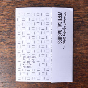 Dissolvable Stitching Guides for Visible Mending "Vertical Dashes"