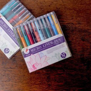 12 Colour Pack Micro Liner Pens