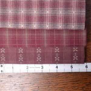 Japanese Yarn-Dyed Fabric Bundle in red