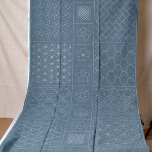 Traditional patterns sashiko panel designed by Susan Briscoe