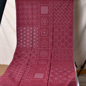 Sashiko Panel, ready to stitch pre-printed traditional designs