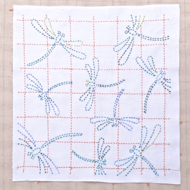 Grab and Go Sashiko Sampler - Dragonflies