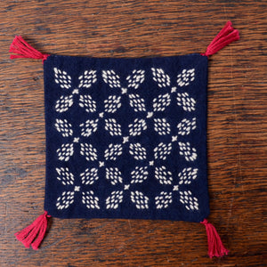 Sashiko rice flower coaster