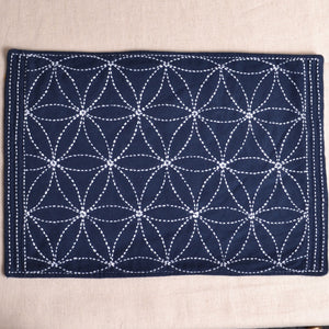 sample of sashiko stitched tablemat