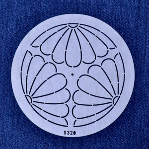 Sashiko Stencil, Round Chrysanthemum Blossom