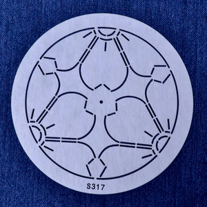 Sashiko Stencil, Round Cherry Blossom