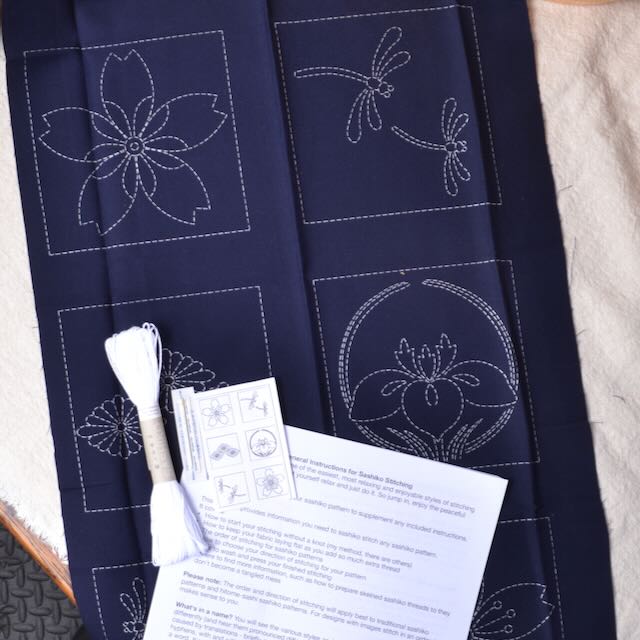 6 Sashiko Blocks- Kit B