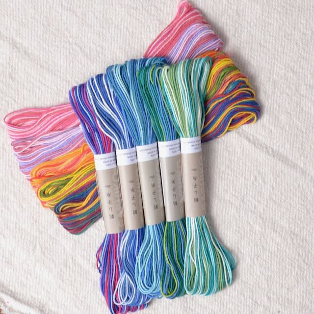Sashiko Threads Collection, All 10 Variegated Skeins
