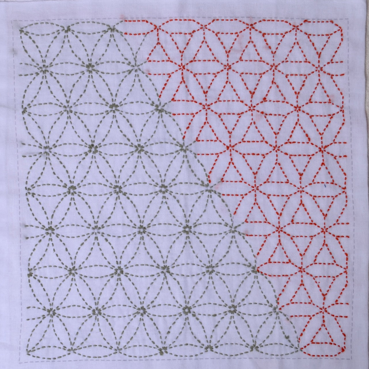 Traditional Sashiko Design "Hana-guruma"