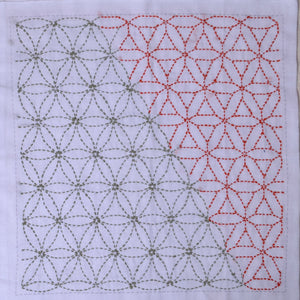 Traditional Sashiko Design "Hana-guruma"