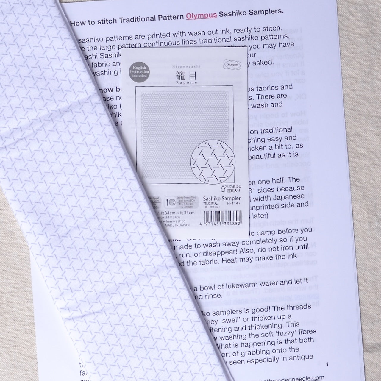 Traditional Sashiko  pre printed Design 