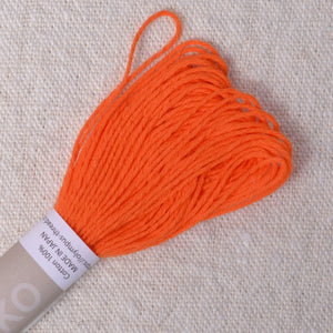 Sashiko Thread, Olympus 20 Meter Skein, Bright Orange #22