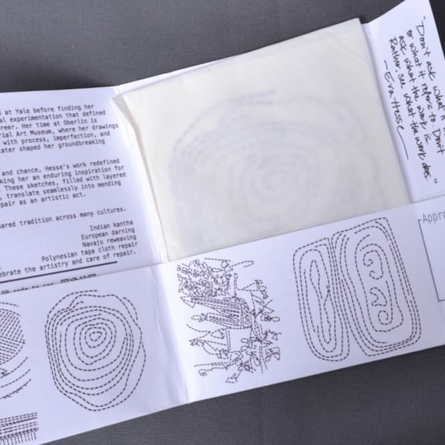 Packaging for Dissolvable Stitching Guides for Visible Mending