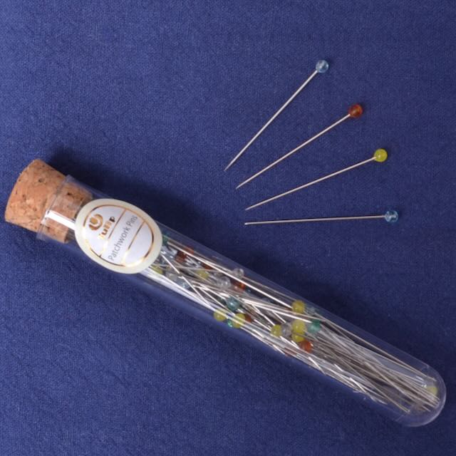 Glass Head Patchwork Pins