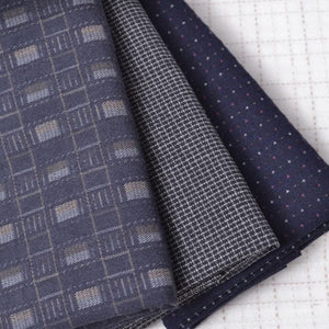 Dyed Yarn Cotton Fabric Bundle of 3, Trio of Blacks