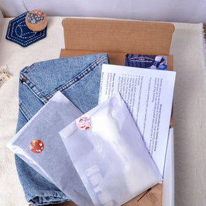 Sashiko Patch Denim Bag sashiko Kit