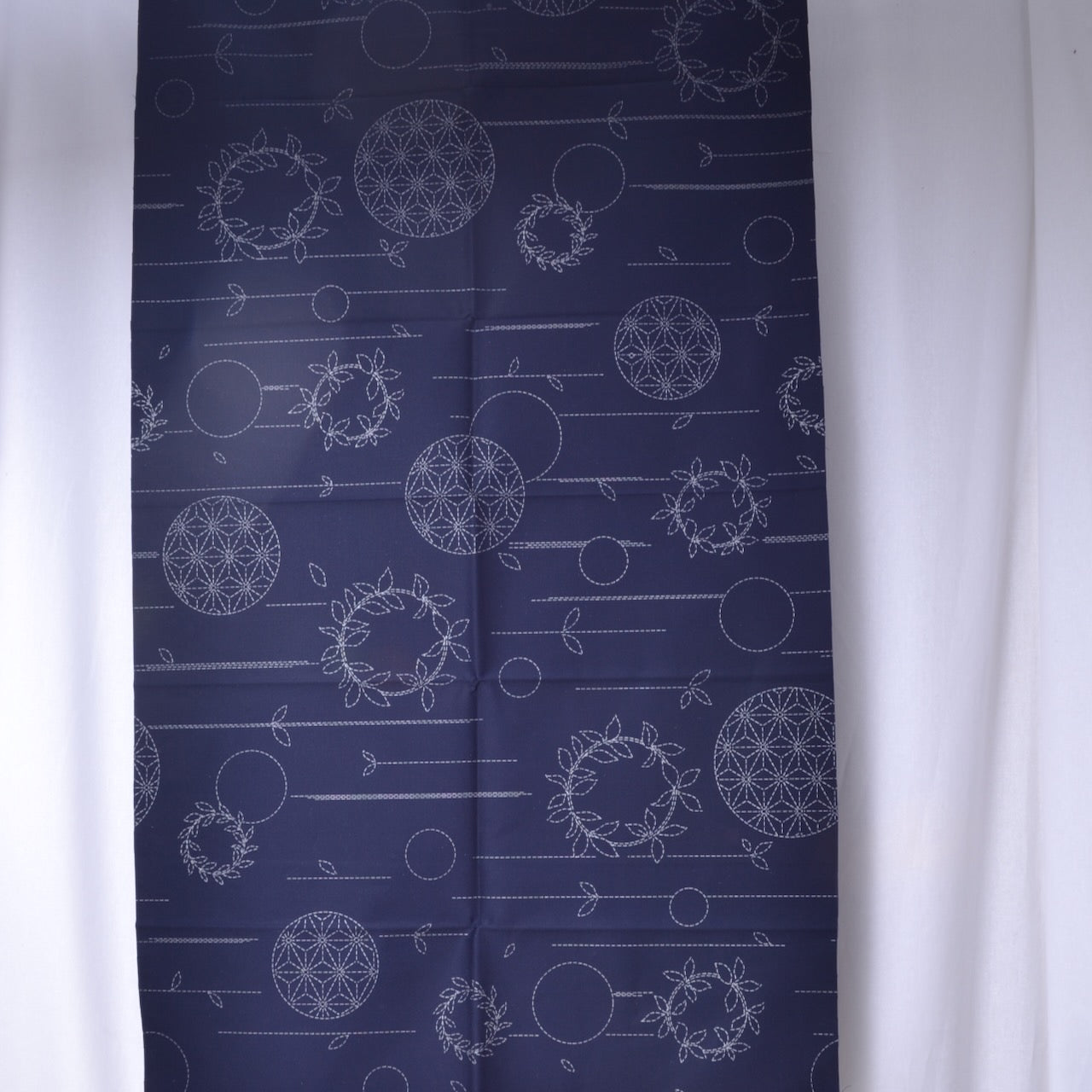 Sashiko Panel, Circles and Wreaths