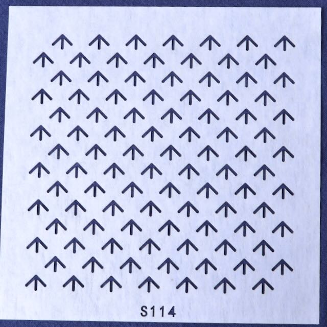 Sashiko Stencil, Rice Stitch Variation