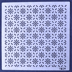 Sashiko Stencil, Rice Stitch Variation