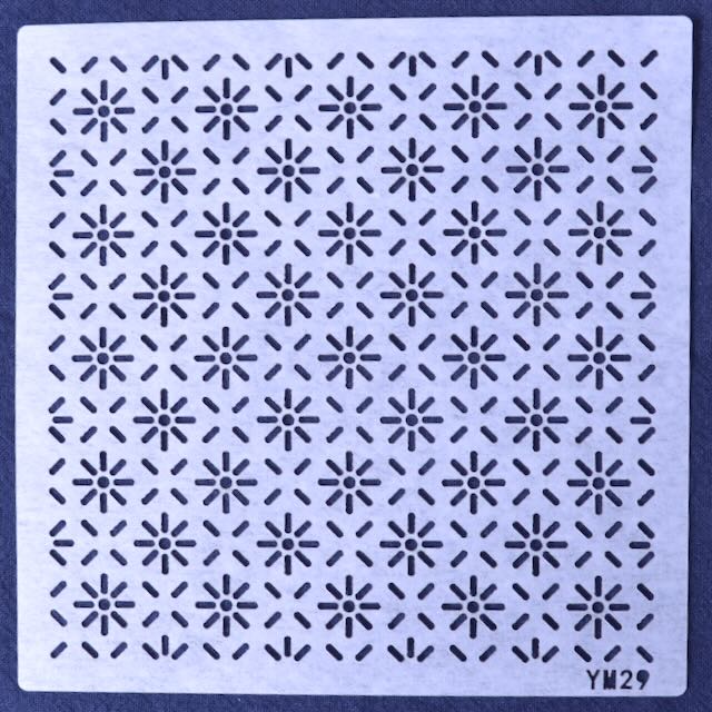 Sashiko Stencil, Rice Stitch Variation