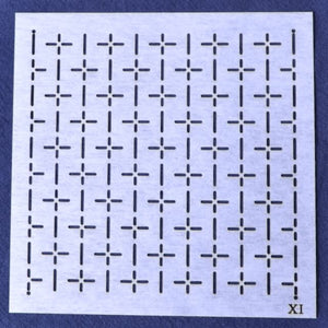 Sashiko Stencil, Lines and Crosses