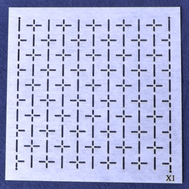 Sashiko Stencil, Lines and Crosses