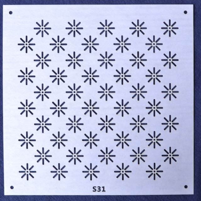 Sashiko Stencil, Rice Flower Stitch