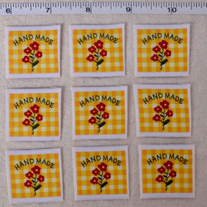 Retro Labels with text "HAND MADE"