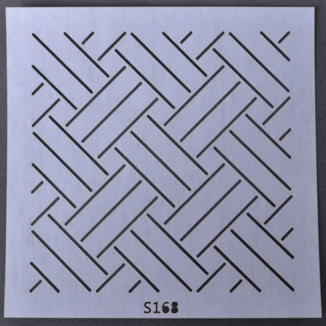 Sashiko & Mending Stencil "Diagonal Paving Stones" S168