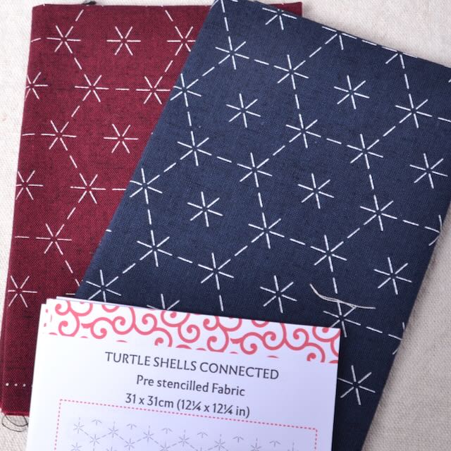 Sashiko Stitching, Turtle Shells Connected