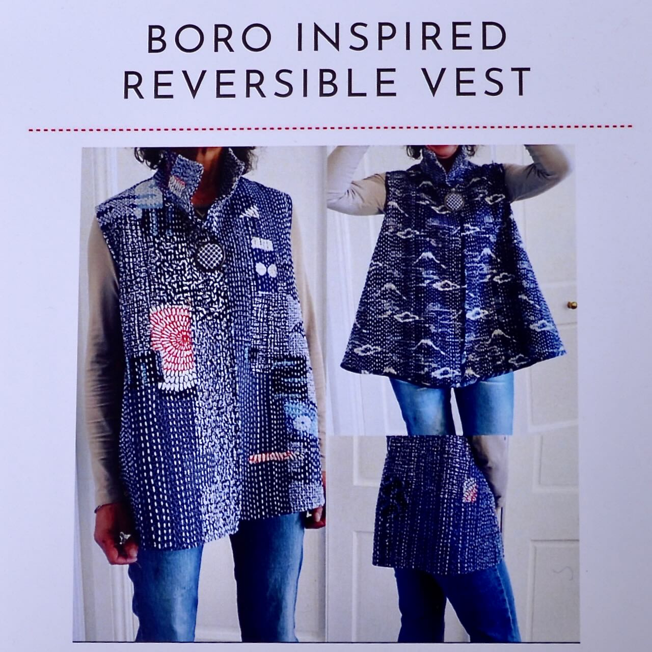 Boro Inspired Reversible vest Pattern