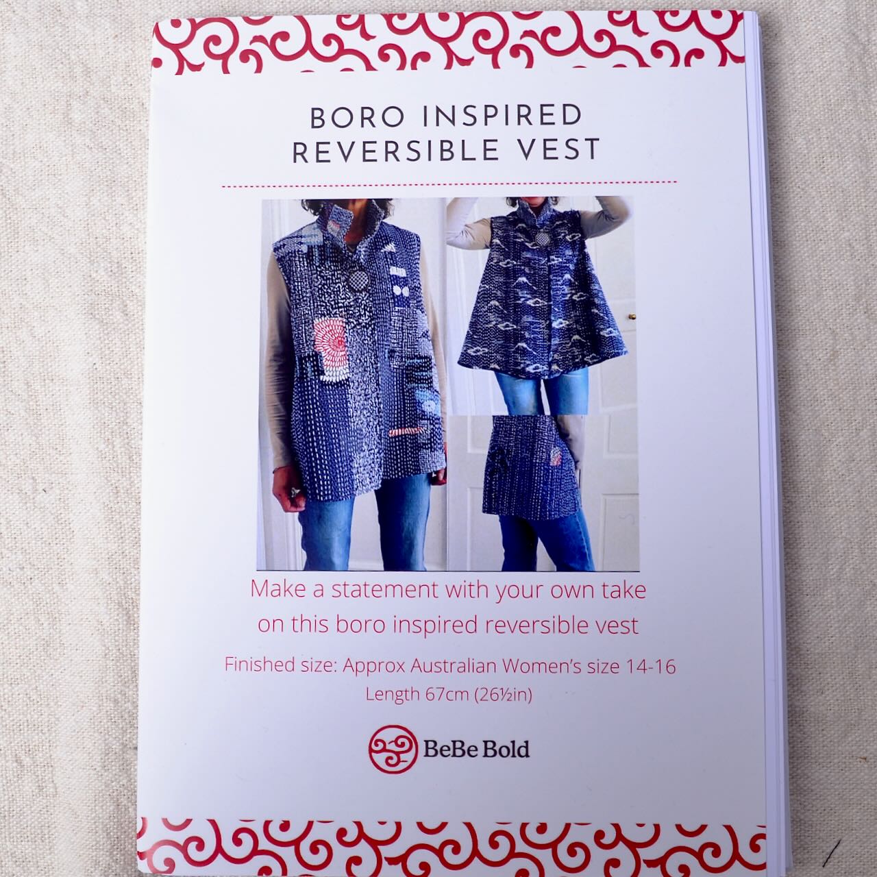 Boro Inspired Reversible vest Pattern