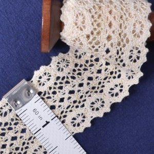 Wide Lace with Gold Metallic Thread