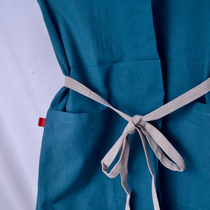 Blue Cotton Apron suitable for studio or kitchen use