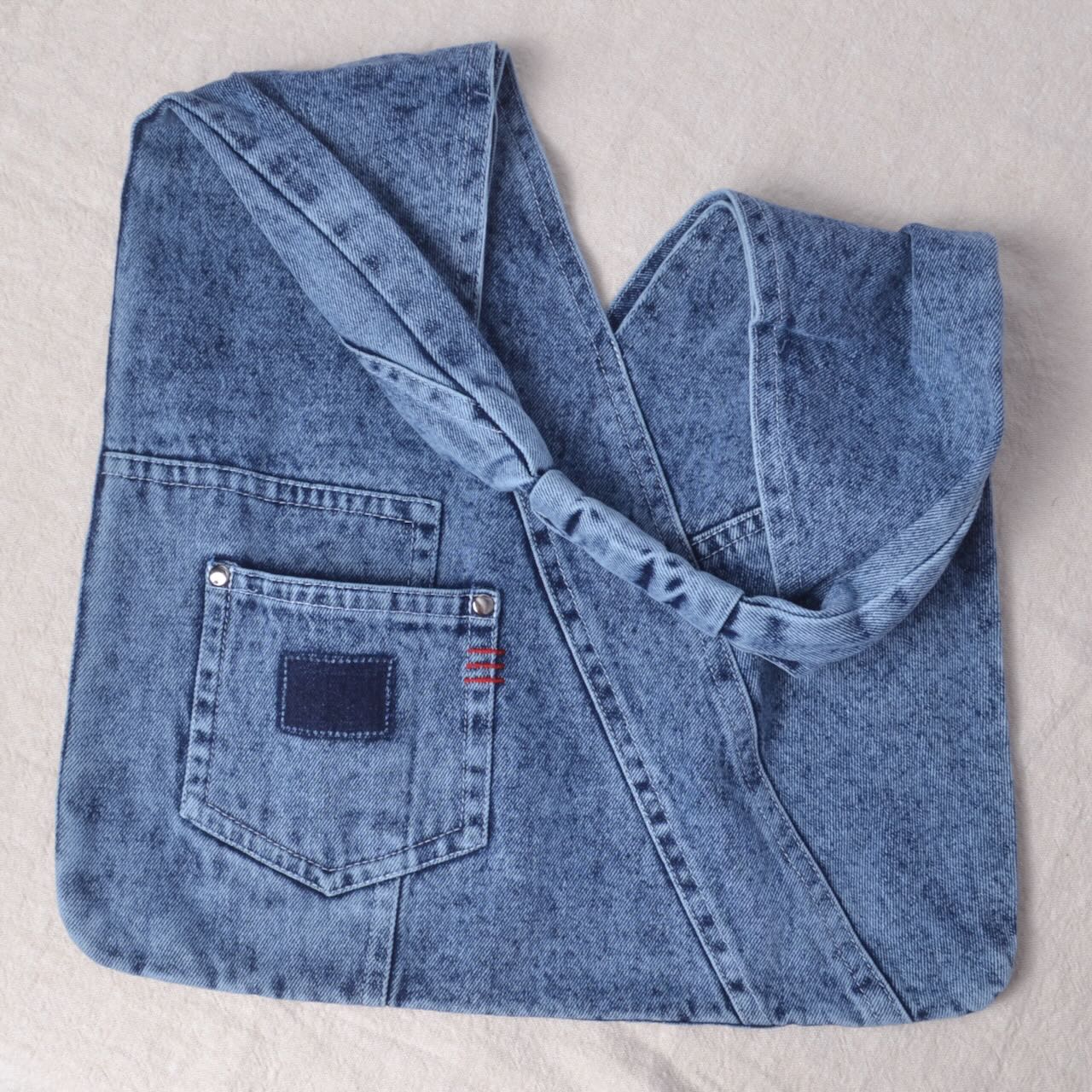 upcycled Denim bag stitching blank suitable for sashiko and boro style stitching