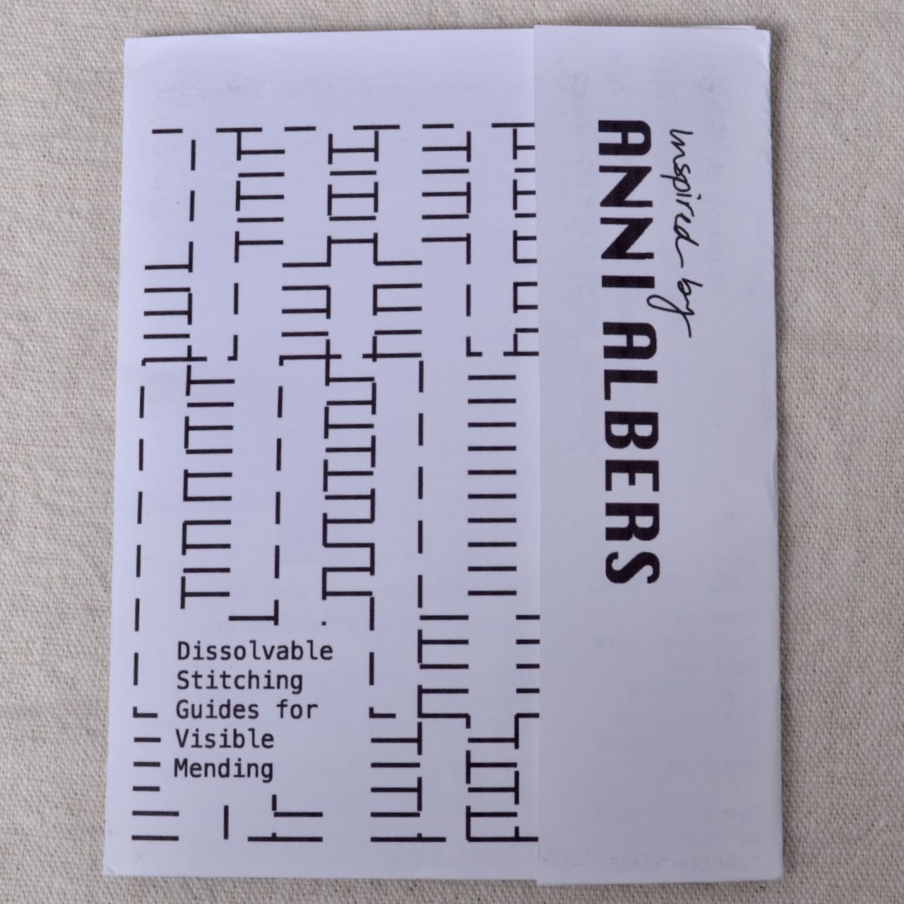 Dissolvable Stitching Guides for Visible Mending "Anni Albers, Weaver"