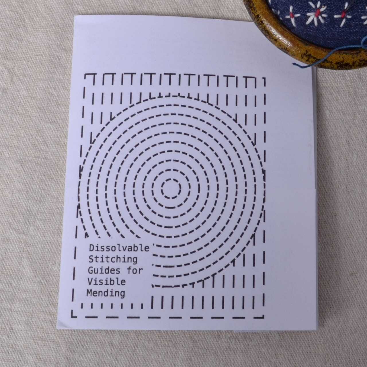 Cover of packet Dissolvable Stitching Guides for Visible Mending "Eva Hesse's Geometric Shapes"