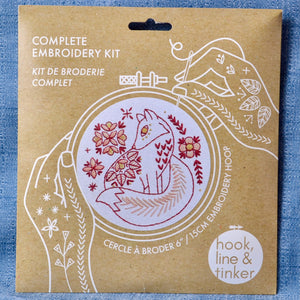 Folk Fox embroidery Kit from Hook, Line & Tinker