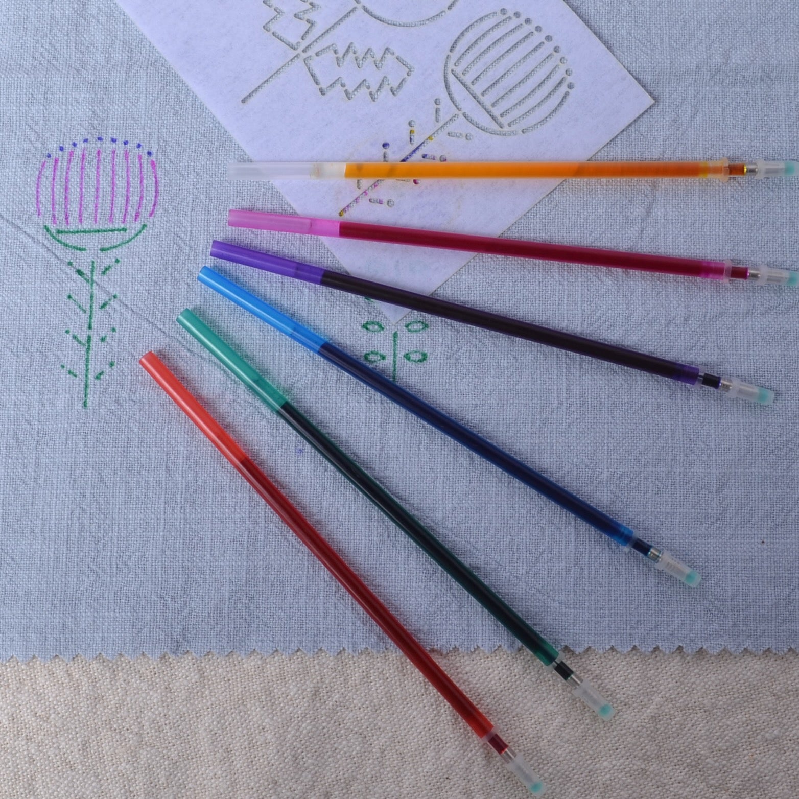 Low-waste Wash-out Fabric Markers