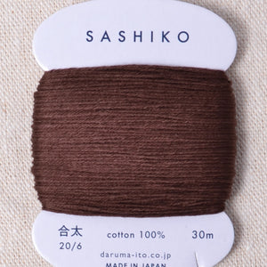 Daruma sashiko thread, brown, #218
