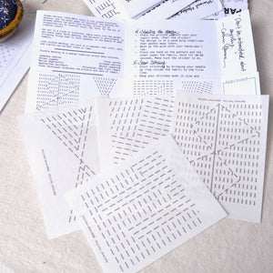 Dissolvable Stitching Guides for Visible Mending "Inspired by Carmen Herrera"