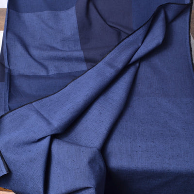 blue colour block cotton fabric for sewing