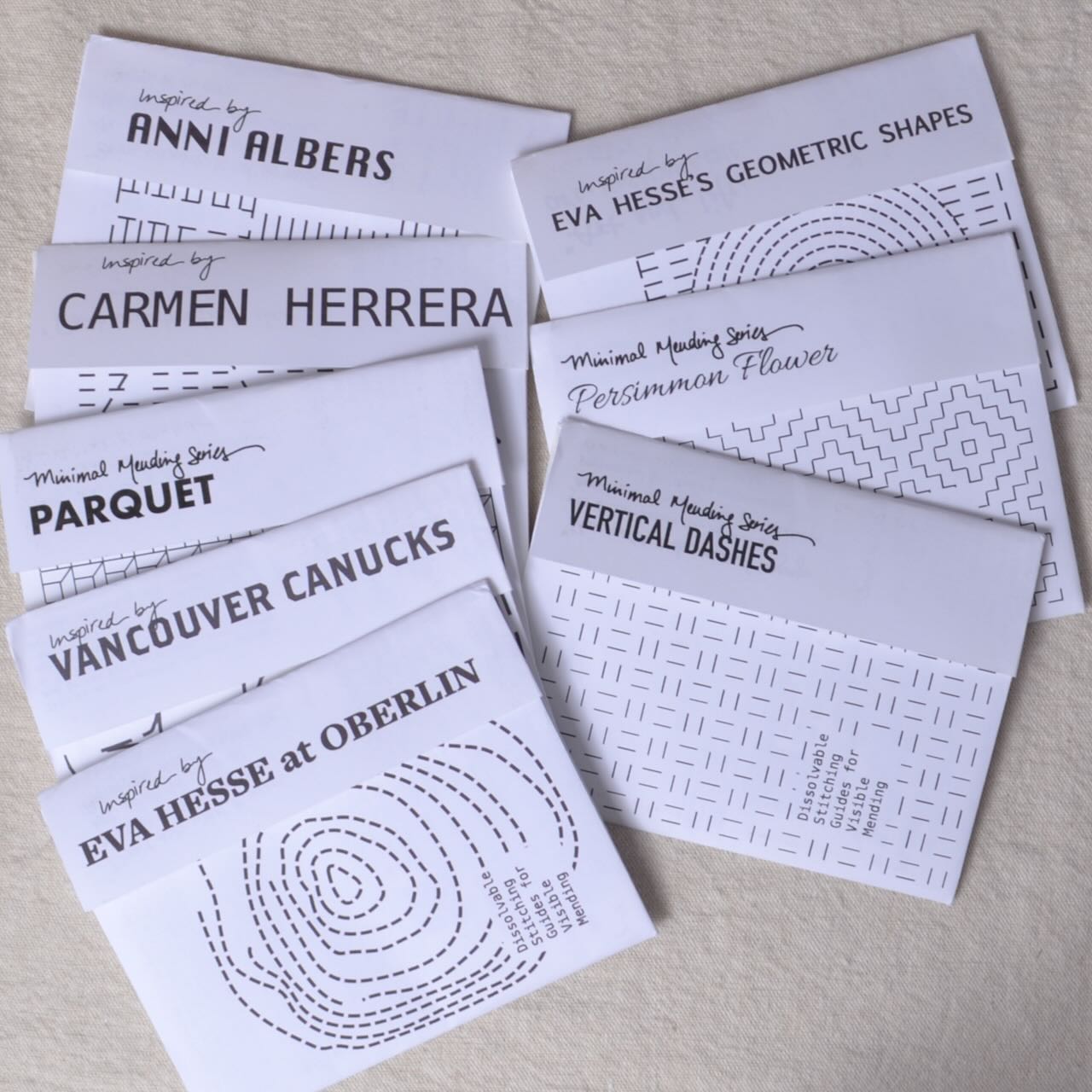 Dissolvable Stitching Guides for Visible Mending available at A Threaded Needle