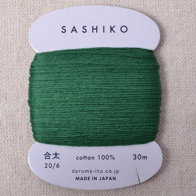 Daruma sashiko thread green