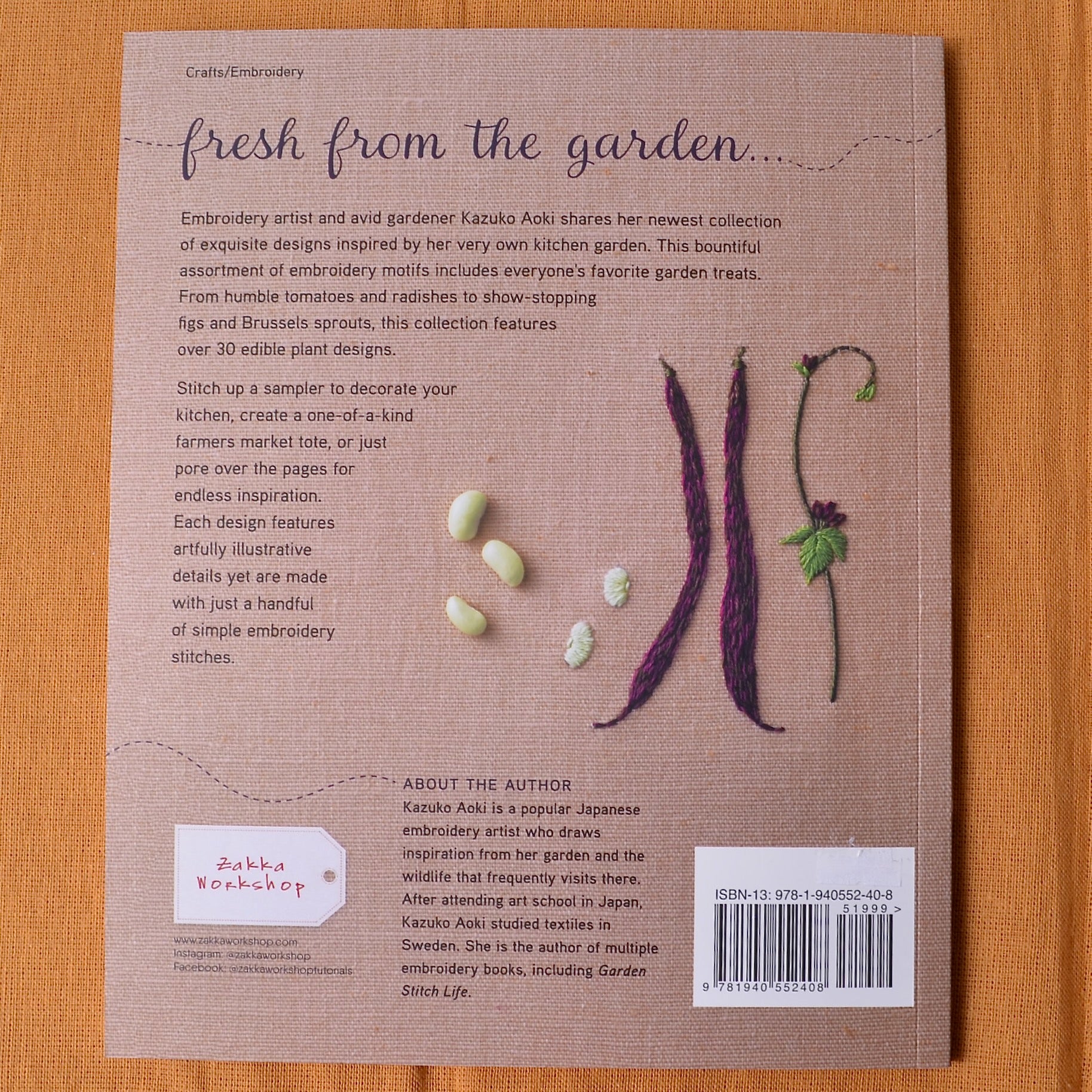 Embroidered Kitchen Garden, Book by Kazuko Aoki