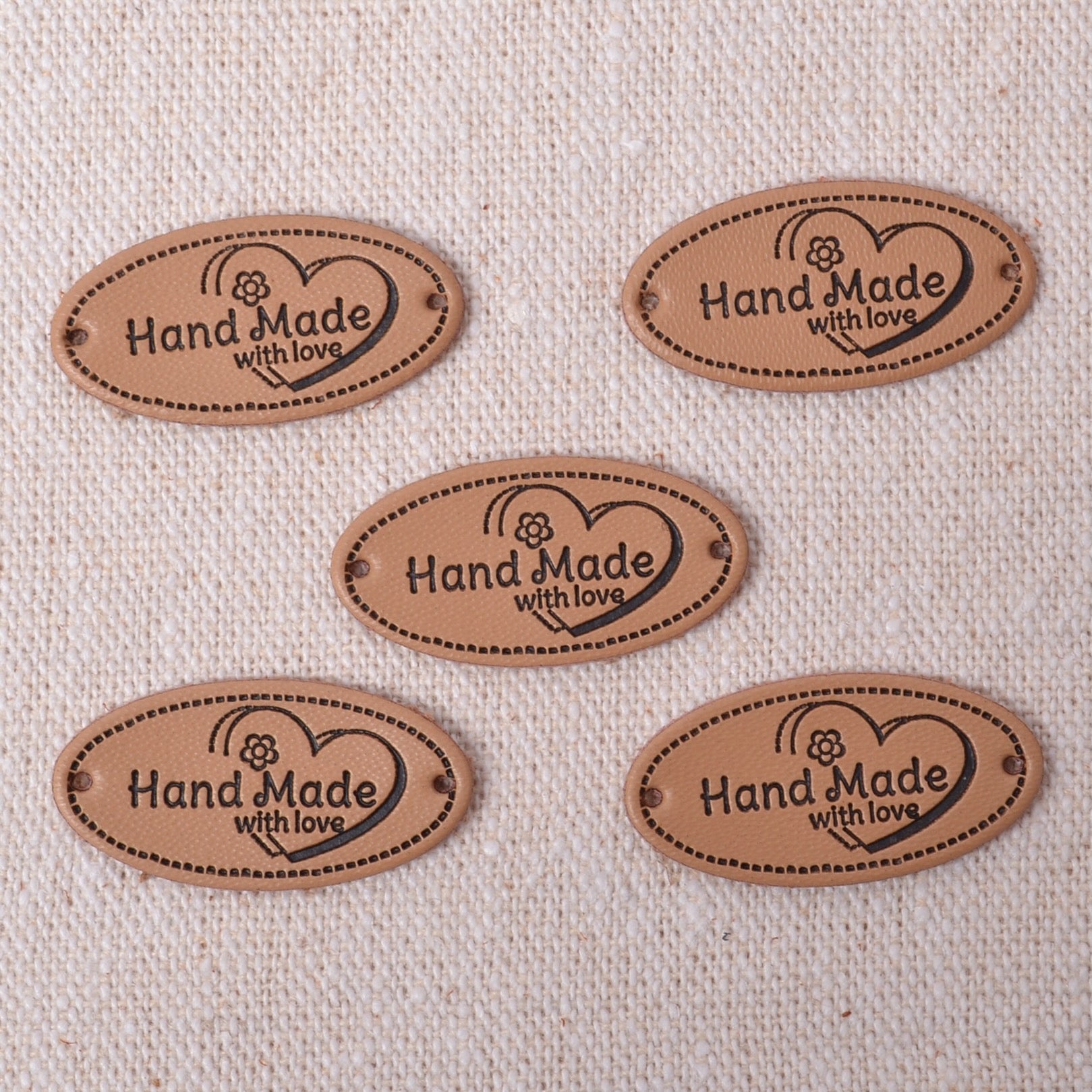 sew in labels for sewing projects, beige