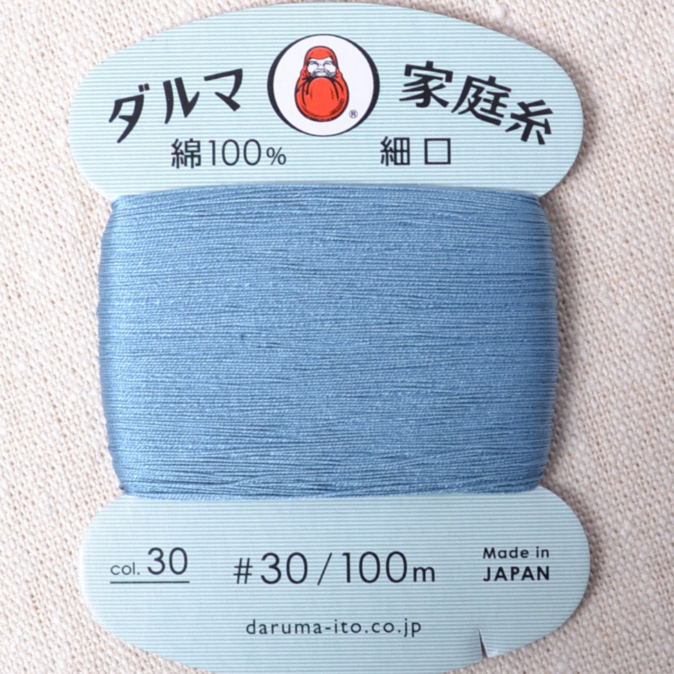 Daruma Hand Sewing Thread, Slate Blue, #30