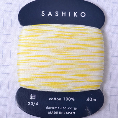 Daruma Variegated Sashiko Thread 20/4 Yellow Squash #3303