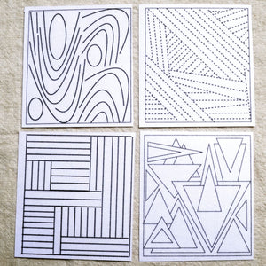 Dissolvable Stick & Stitch Transfer Patterns "Geometrics"