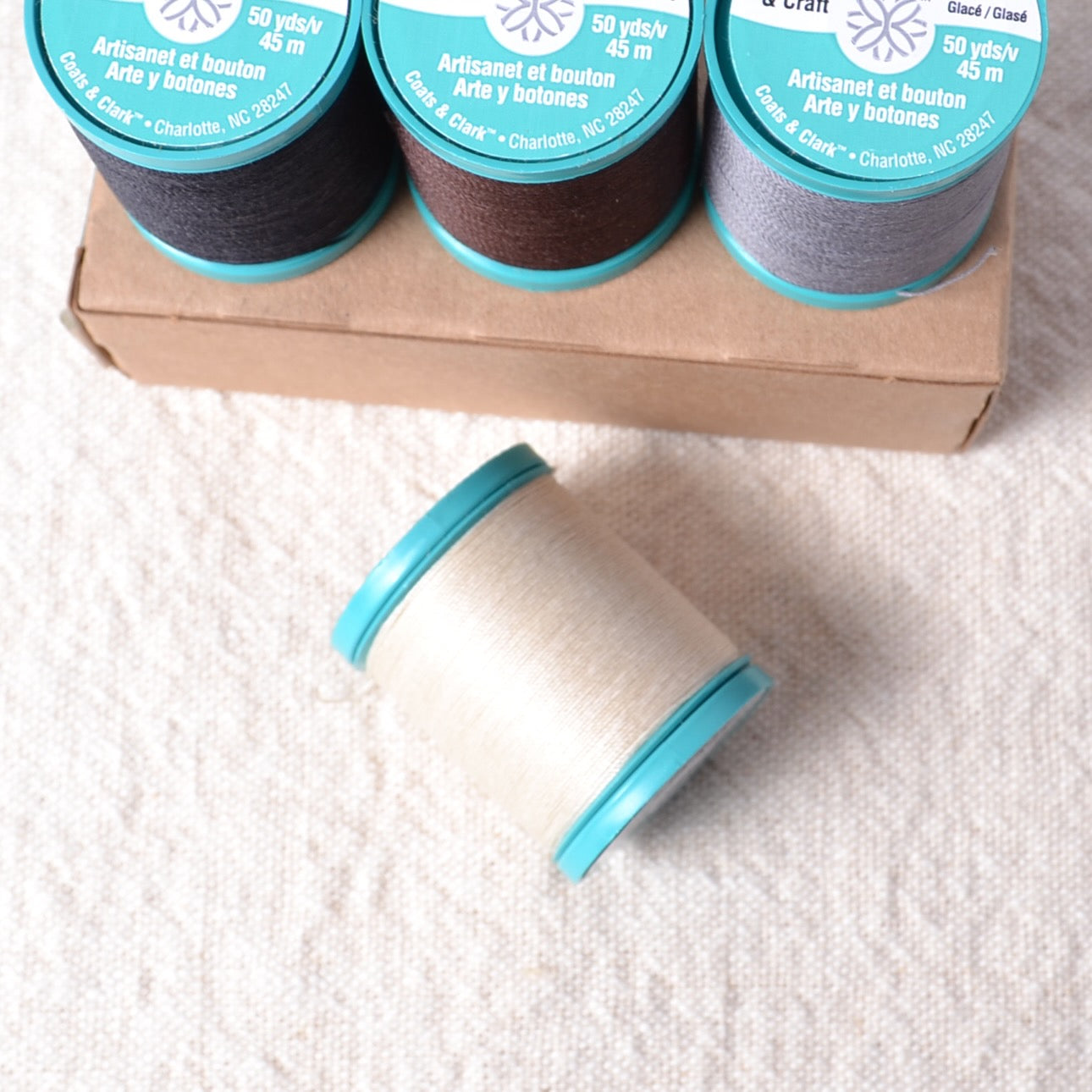 Button Craft Thread Coats & Clark Dual Duty Plus Button & Craft Thread - A Threaded Needle